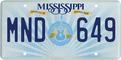 MS license plate MND649
