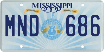 MS license plate MND686
