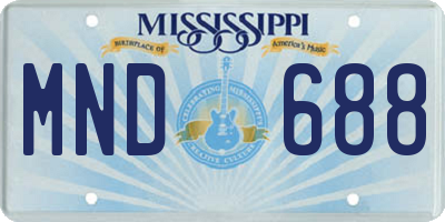 MS license plate MND688