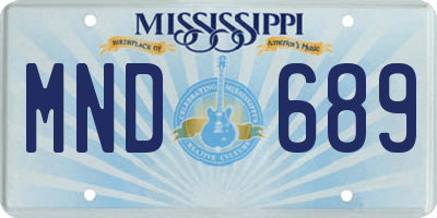 MS license plate MND689