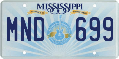 MS license plate MND699