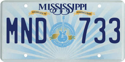 MS license plate MND733