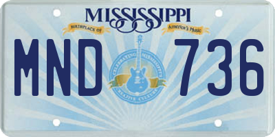 MS license plate MND736
