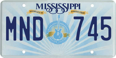 MS license plate MND745