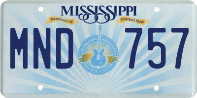 MS license plate MND757