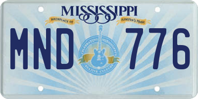 MS license plate MND776