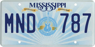 MS license plate MND787