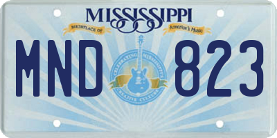 MS license plate MND823