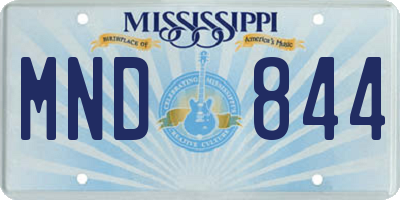 MS license plate MND844