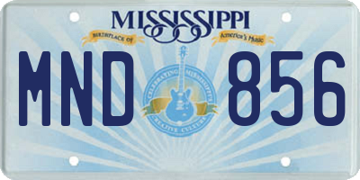 MS license plate MND856