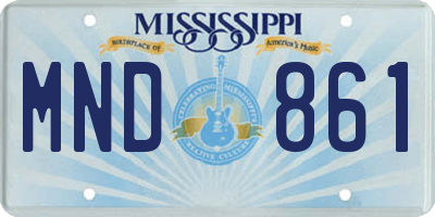 MS license plate MND861