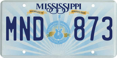 MS license plate MND873