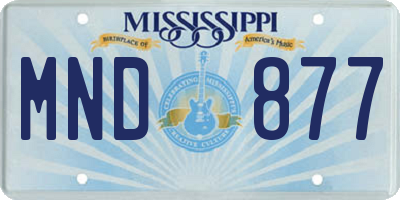 MS license plate MND877