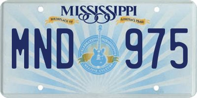MS license plate MND975