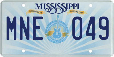 MS license plate MNE049