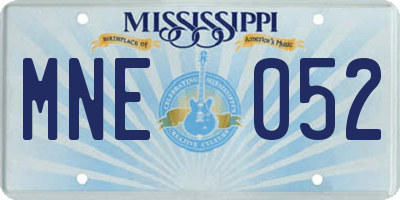 MS license plate MNE052