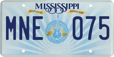 MS license plate MNE075