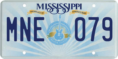 MS license plate MNE079