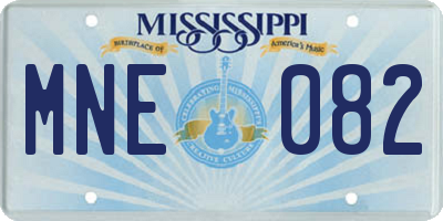 MS license plate MNE082