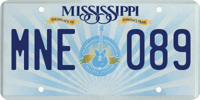 MS license plate MNE089
