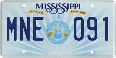 MS license plate MNE091