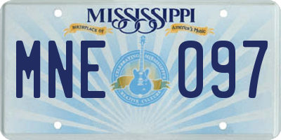 MS license plate MNE097