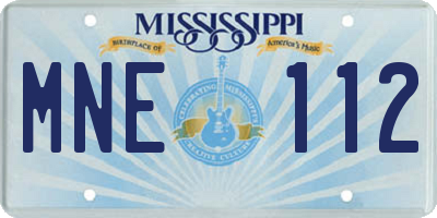 MS license plate MNE112