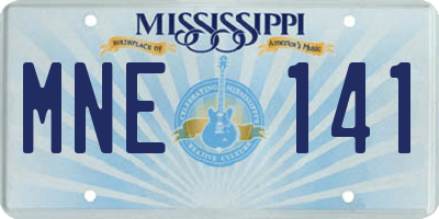 MS license plate MNE141