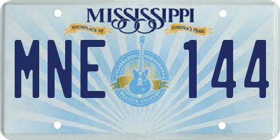MS license plate MNE144