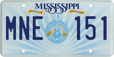 MS license plate MNE151