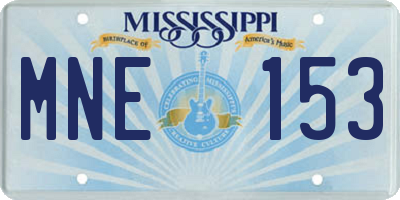 MS license plate MNE153