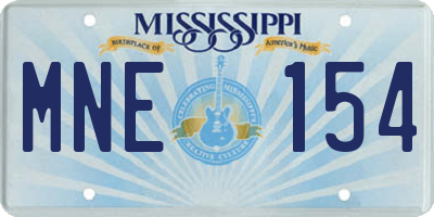MS license plate MNE154