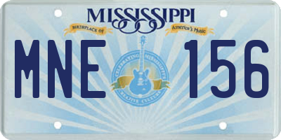 MS license plate MNE156