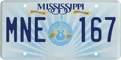 MS license plate MNE167
