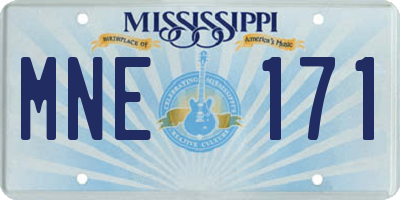 MS license plate MNE171