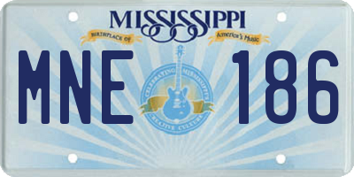 MS license plate MNE186