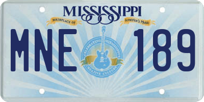 MS license plate MNE189