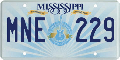 MS license plate MNE229
