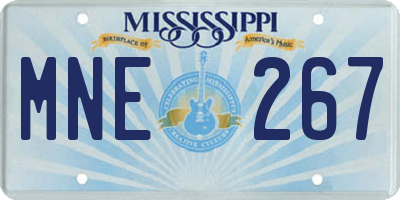 MS license plate MNE267