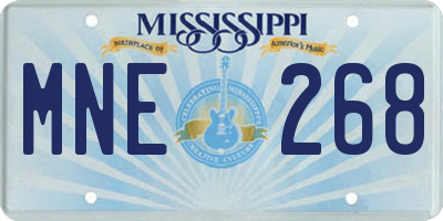 MS license plate MNE268