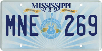 MS license plate MNE269