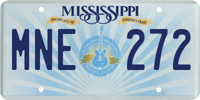 MS license plate MNE272