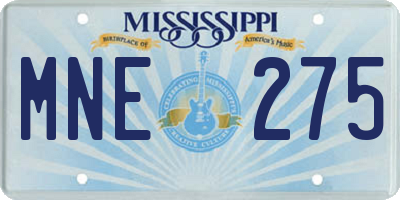 MS license plate MNE275