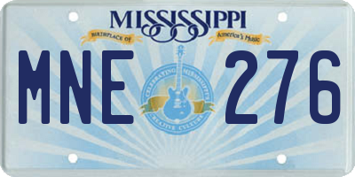 MS license plate MNE276