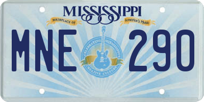 MS license plate MNE290
