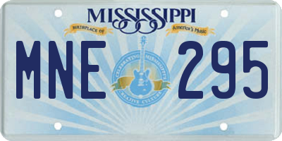 MS license plate MNE295