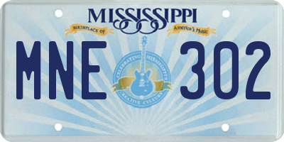 MS license plate MNE302
