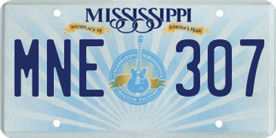 MS license plate MNE307