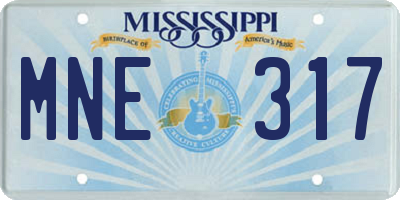 MS license plate MNE317