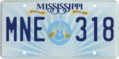 MS license plate MNE318